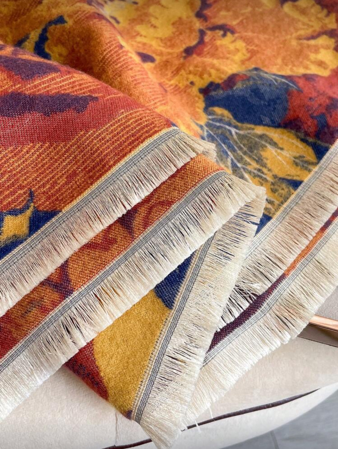 Écharpe en jacquard floral