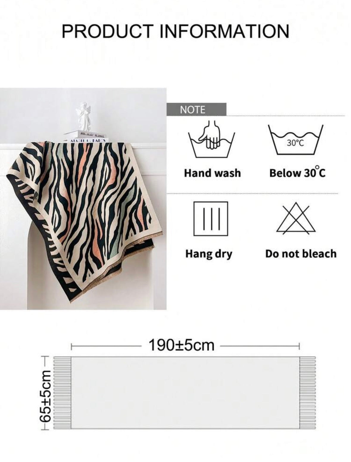Écharpe Pashmina - Tigre