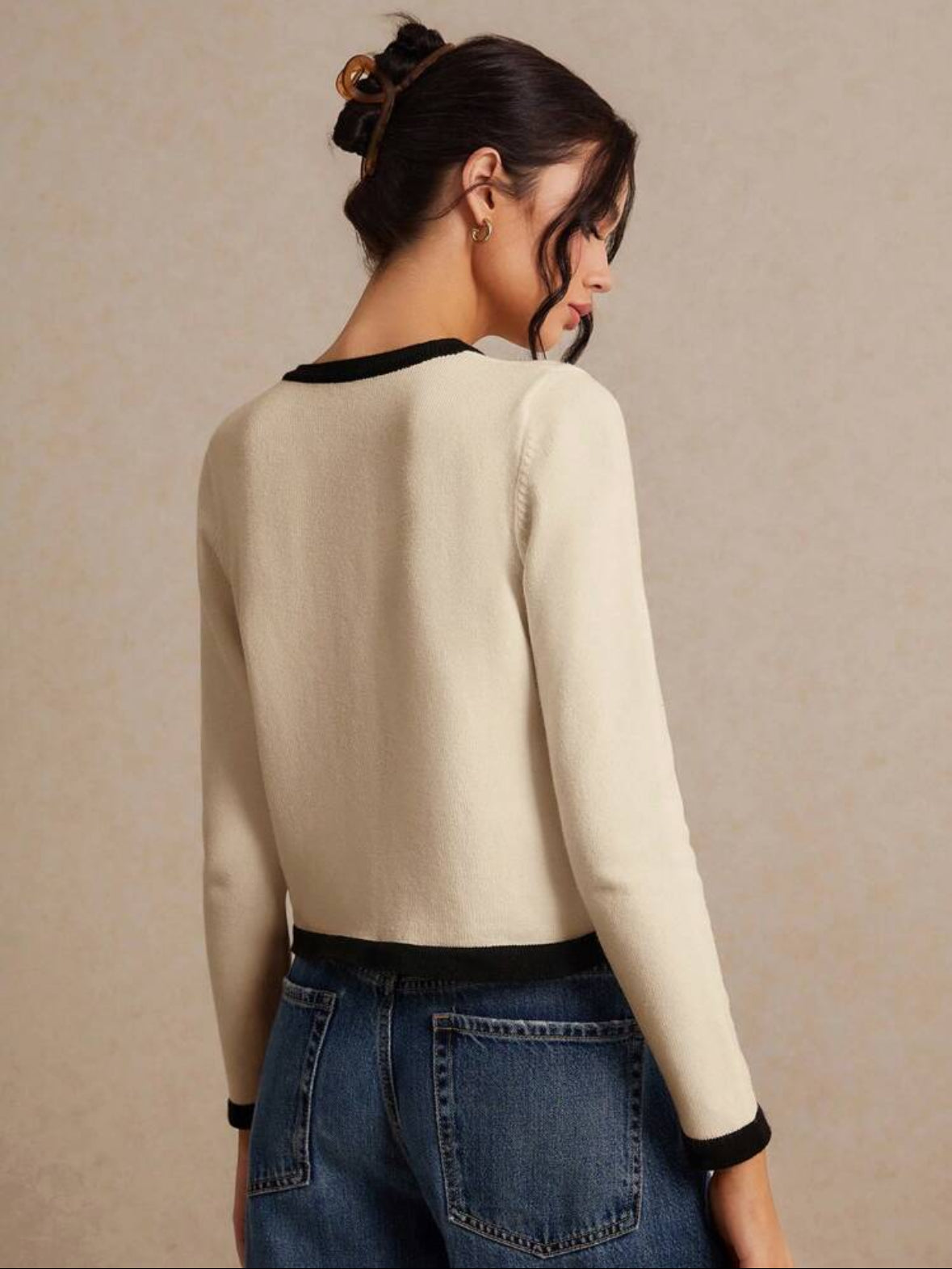 Cardigan en tricot côtelé