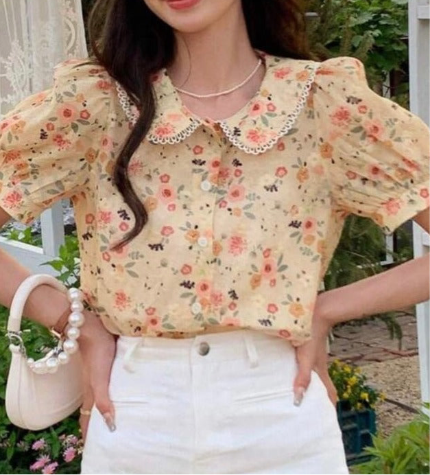 Blouse À Manches Bouffantes