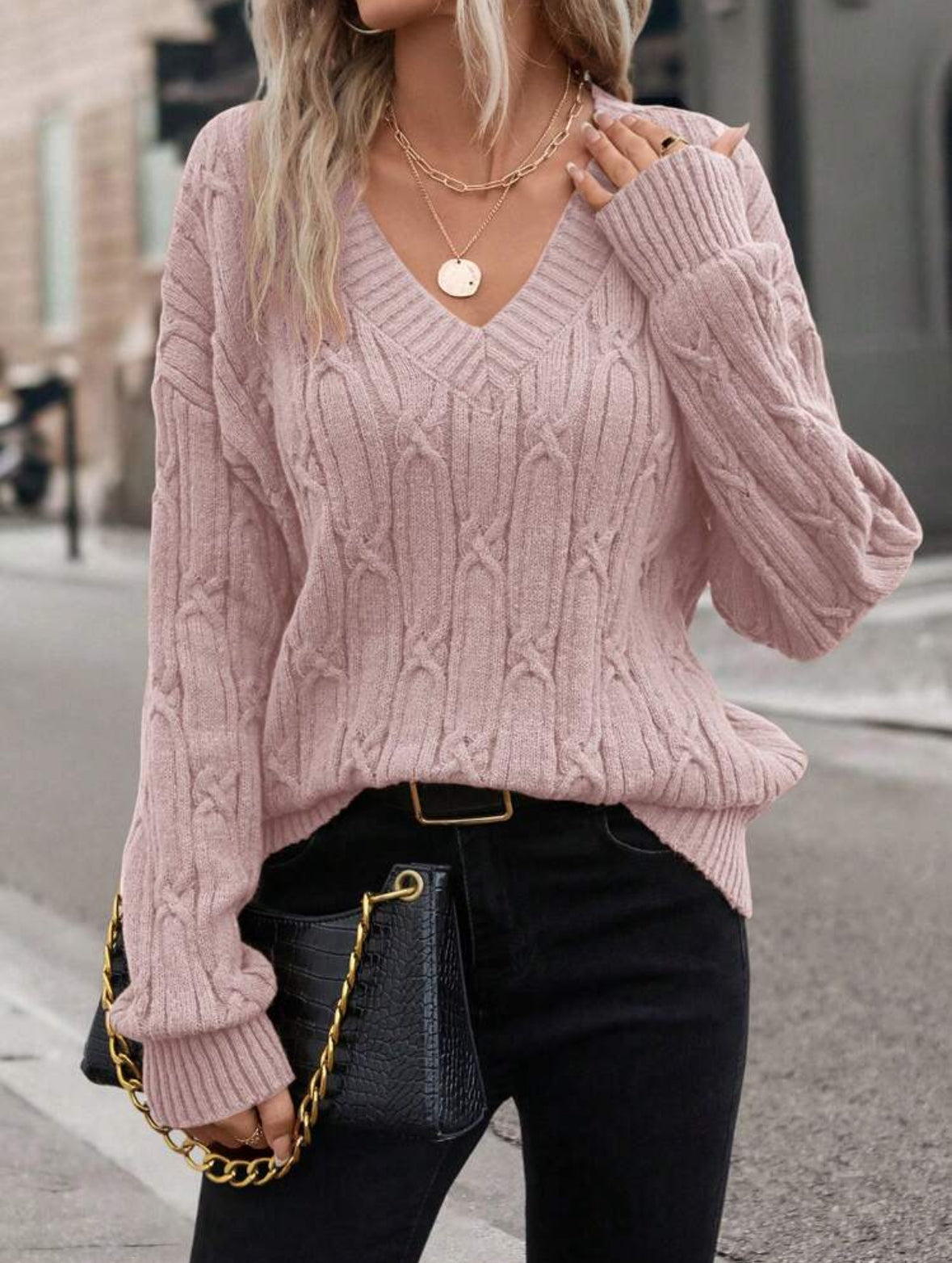 Tricot col en V