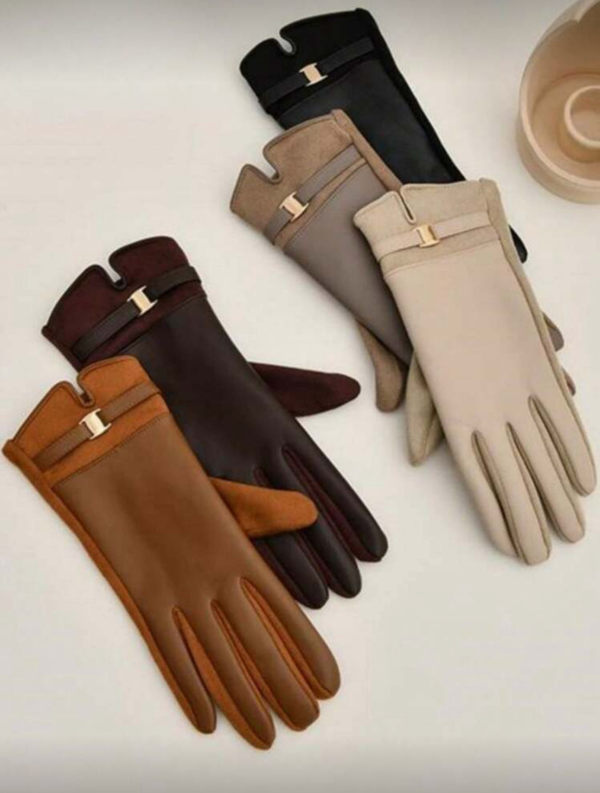 Gants en velours (Blanc)