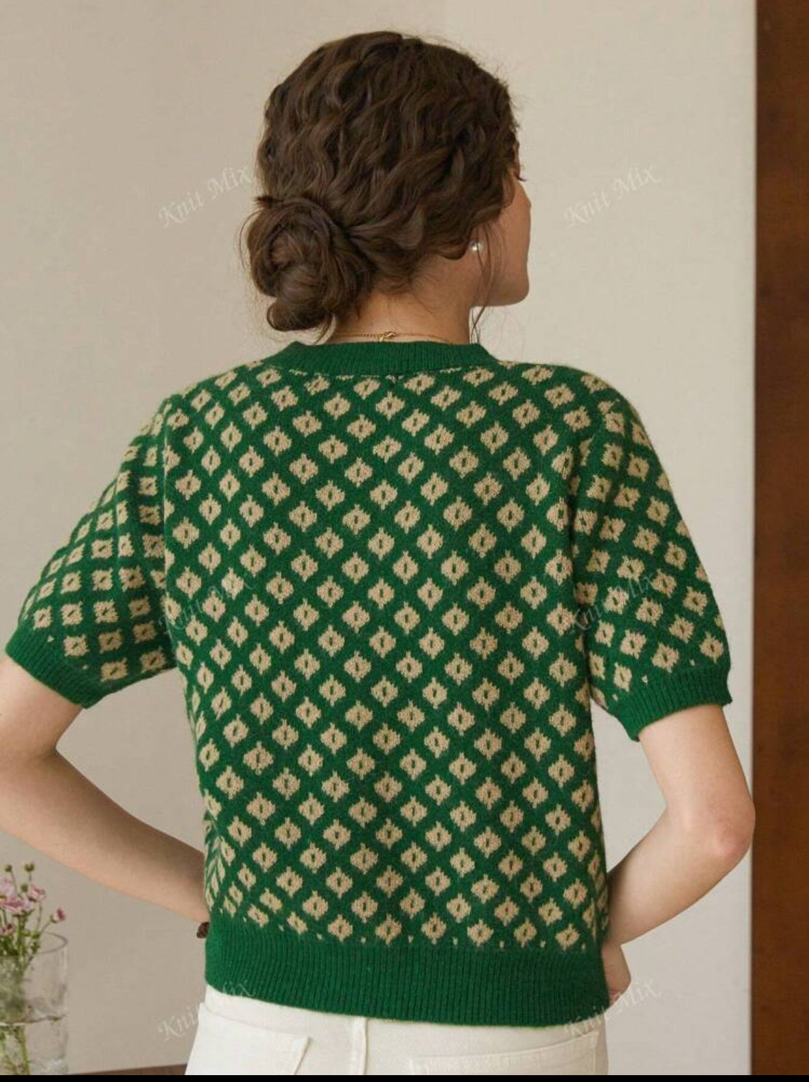 Top tricoté green
