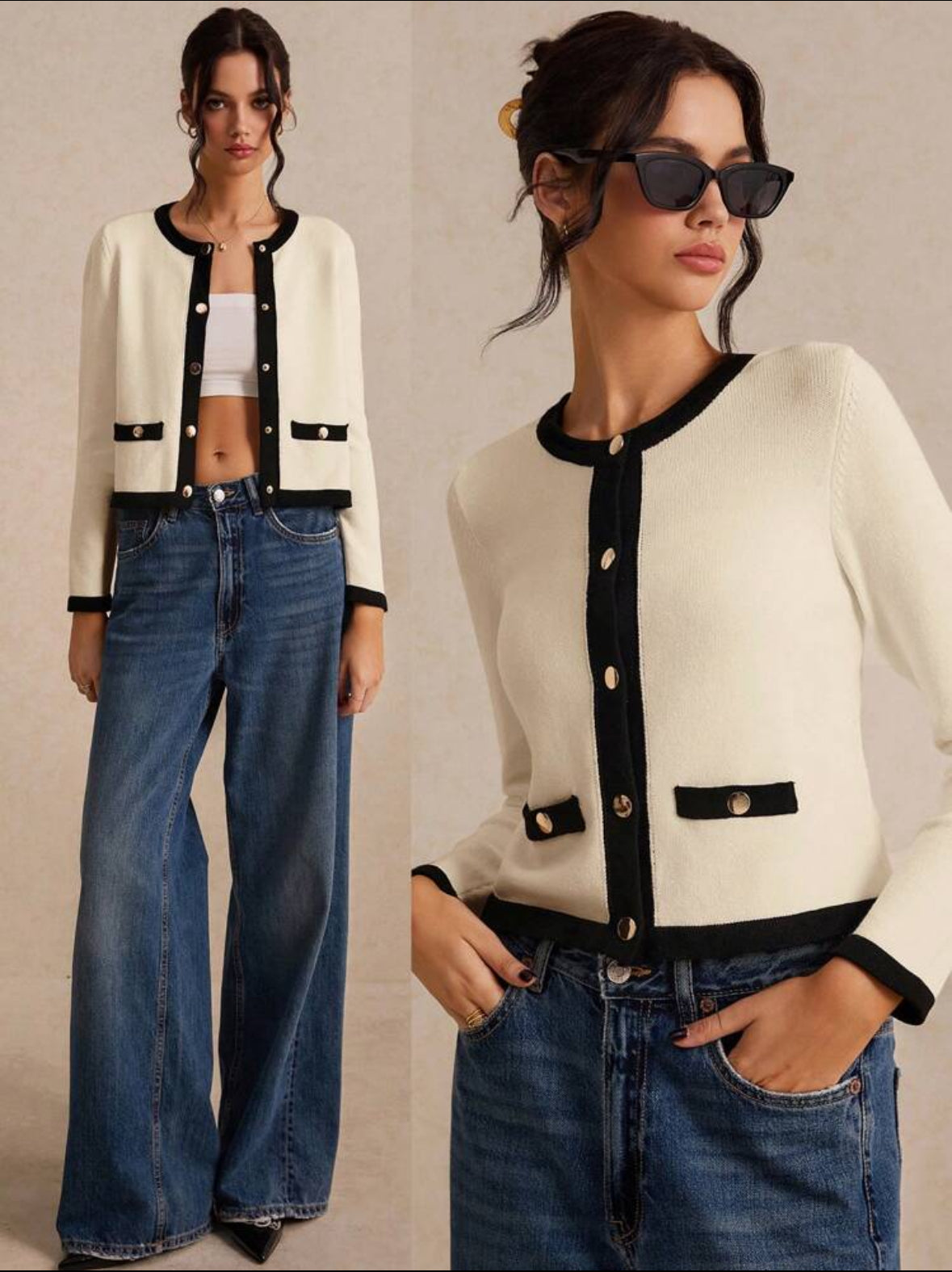 Cardigan en tricot côtelé
