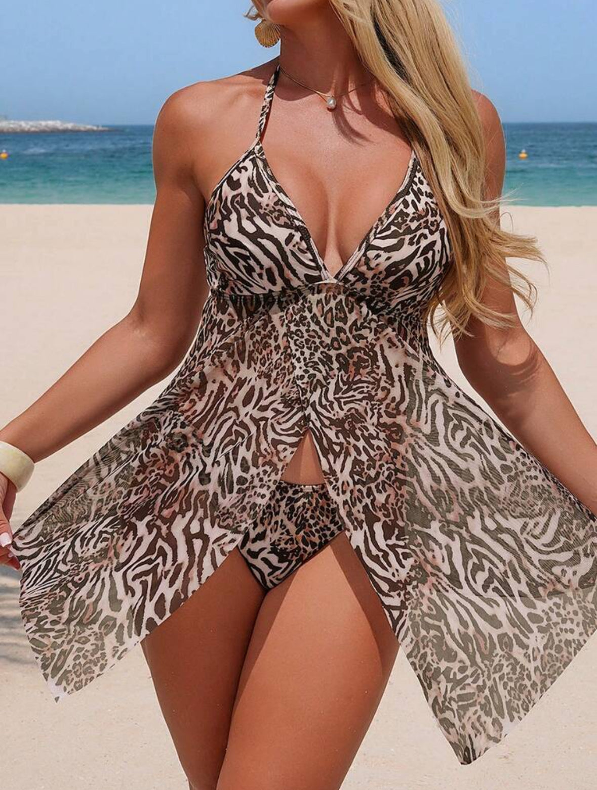 Ensemble bikini léopard