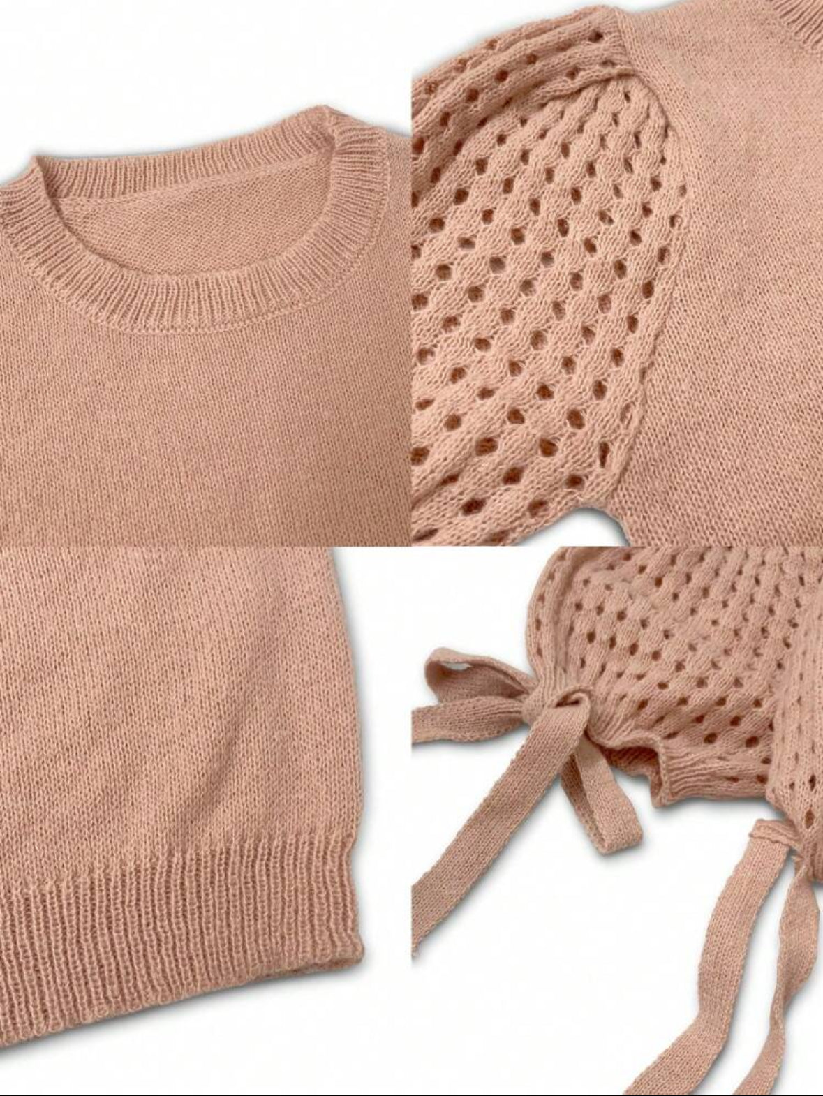 Pull tricoté à nœud