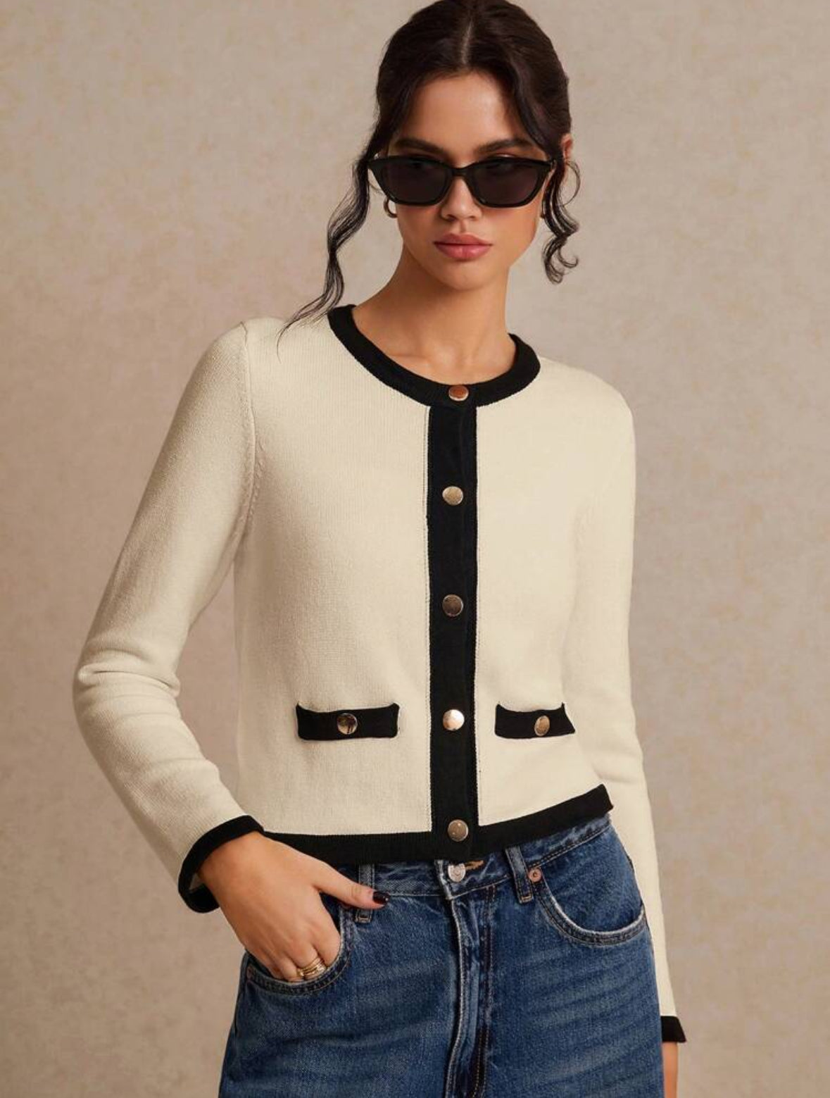 Cardigan en tricot côtelé