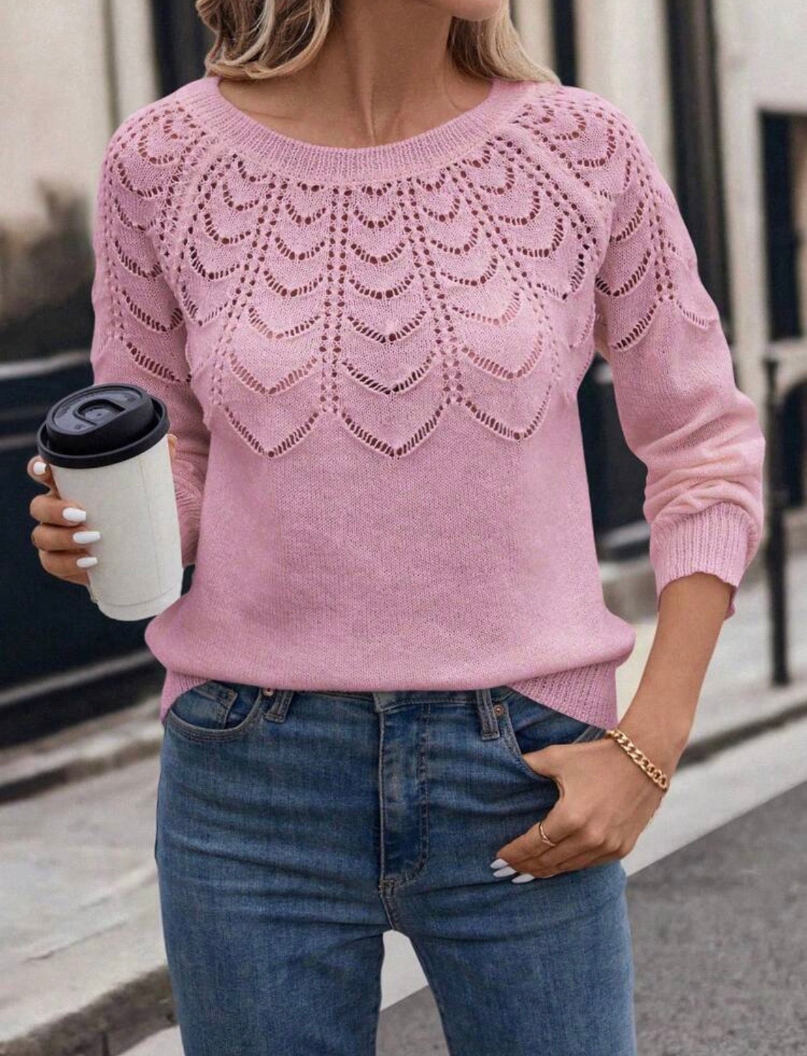 Tricot - Rose bonbon