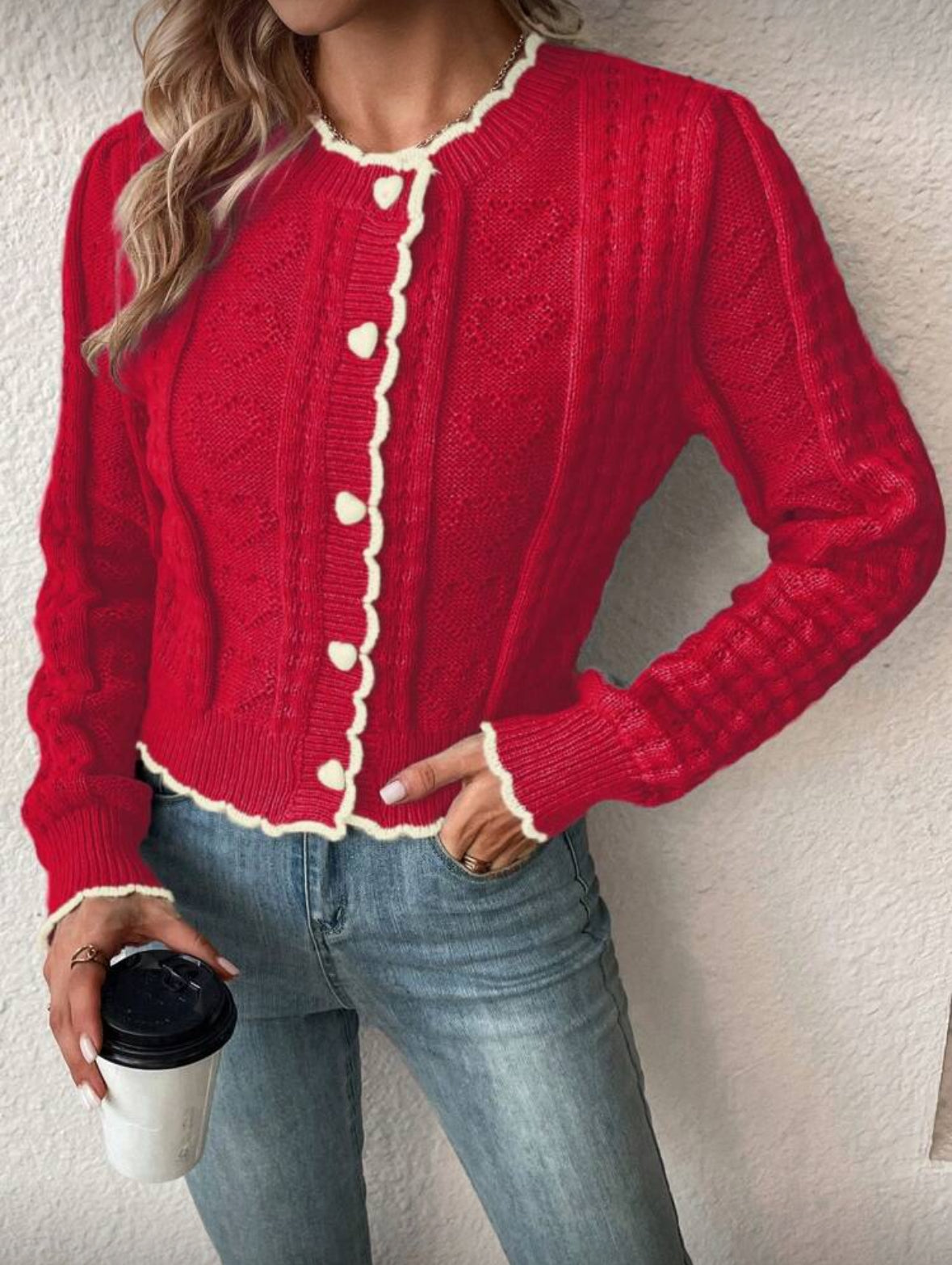 Franclin Cardigan décontracté red