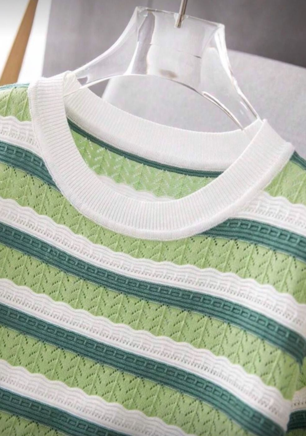 Top court à manches courtes rayé