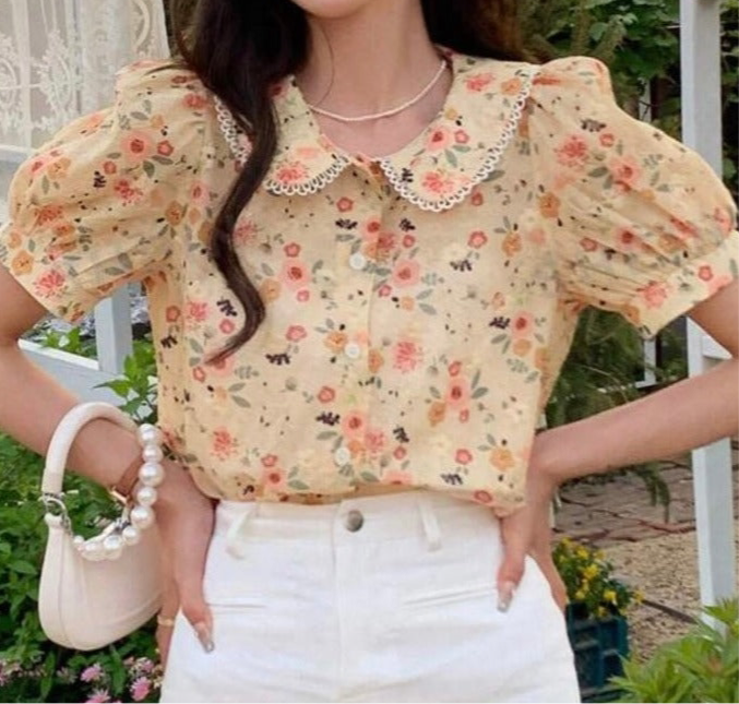 Blouse À Manches Bouffantes
