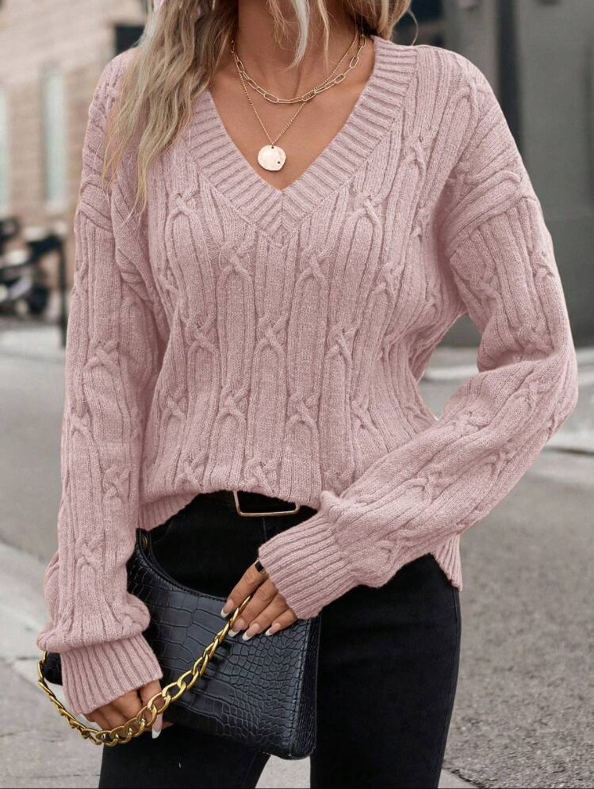 Tricot col en V