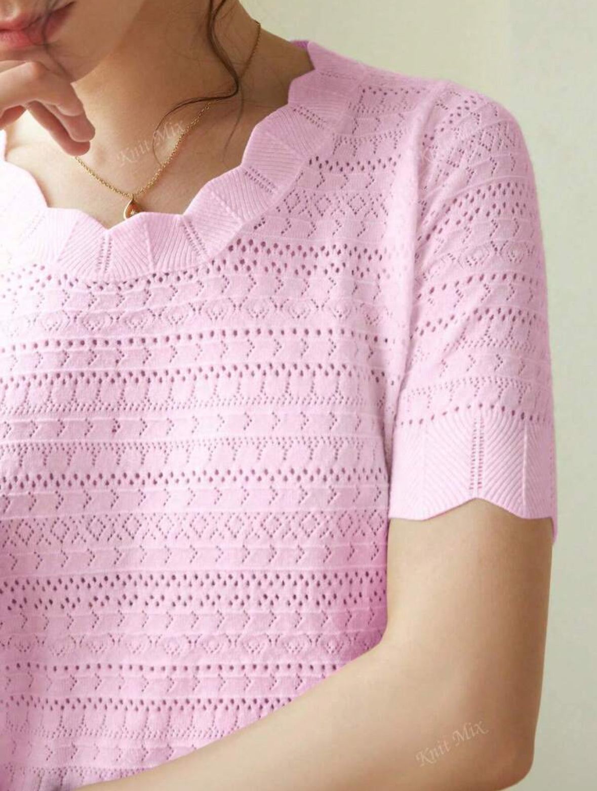 T-shirt à manches courtes régulier (Pink)