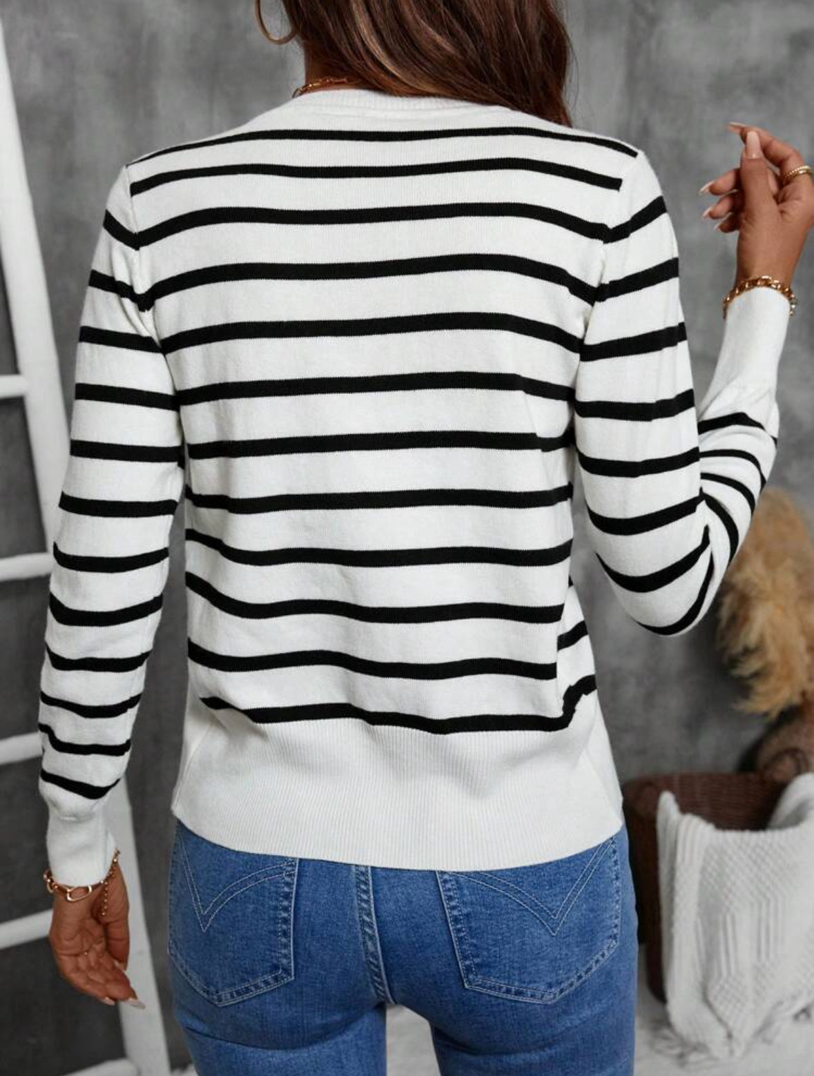 Cardigan rayé Calvy