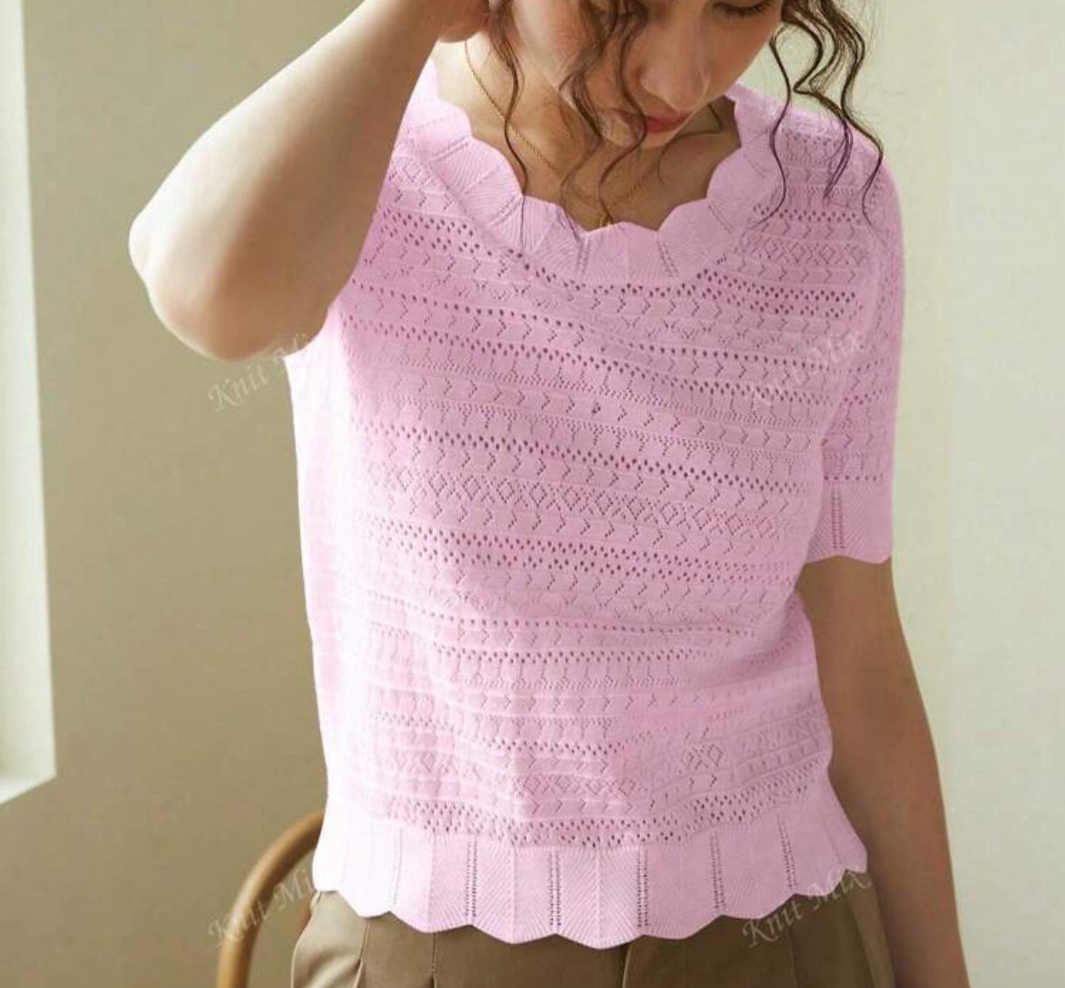 T-shirt à manches courtes régulier (Pink)