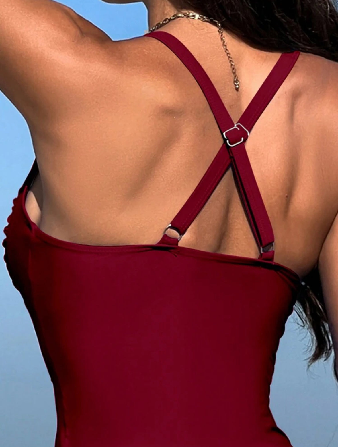 2pcs/Set chest cross (Burgundy)