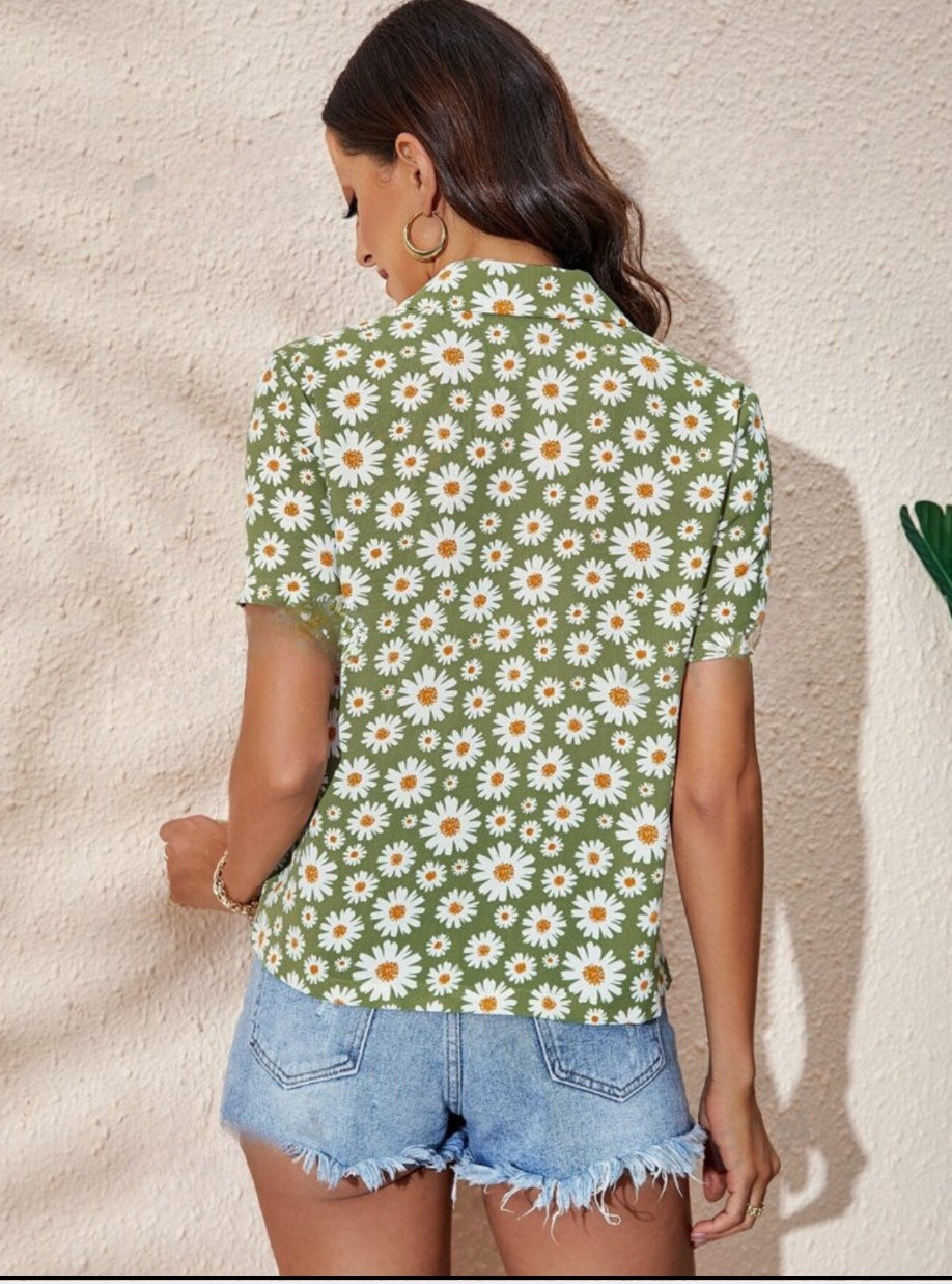 Chemise green margerita