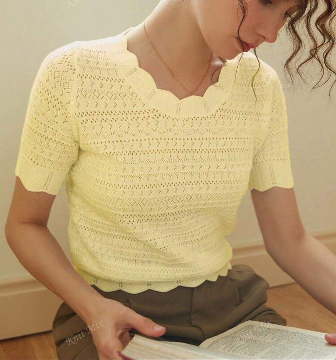 T-shirt à manches courtes régulier (Citron)