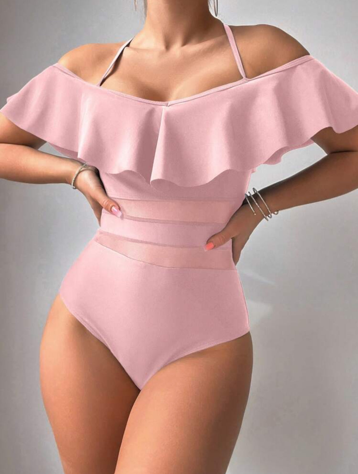 Maillot de bain une pièce à volants