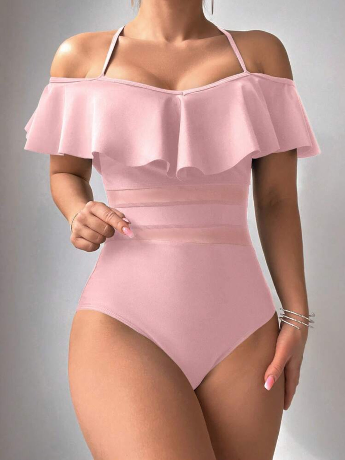 Maillot de bain une pièce à volants