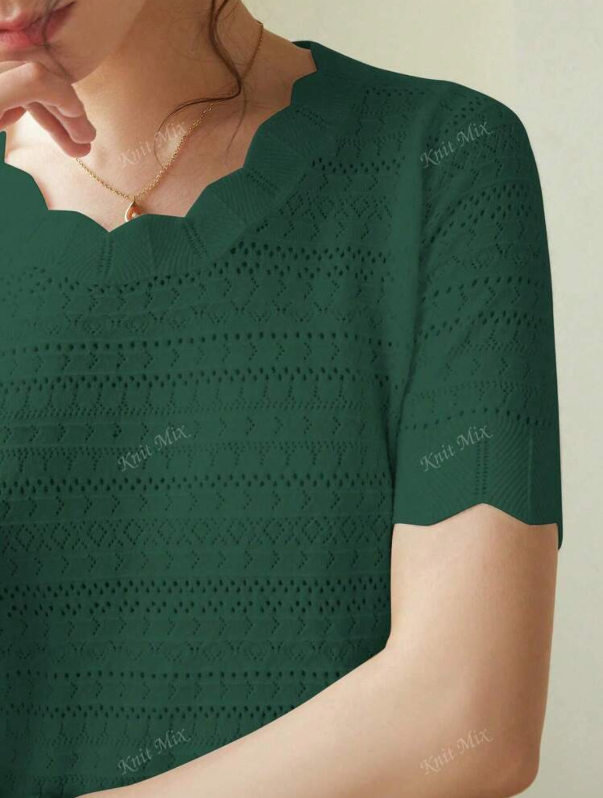 T-shirt à manches courtes régulier (Green)