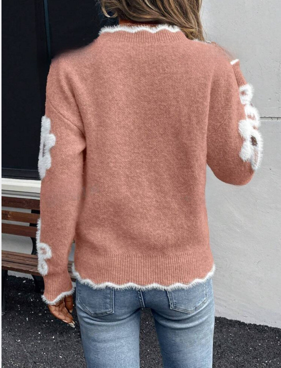 Maglione fiore (Watermelon pink)