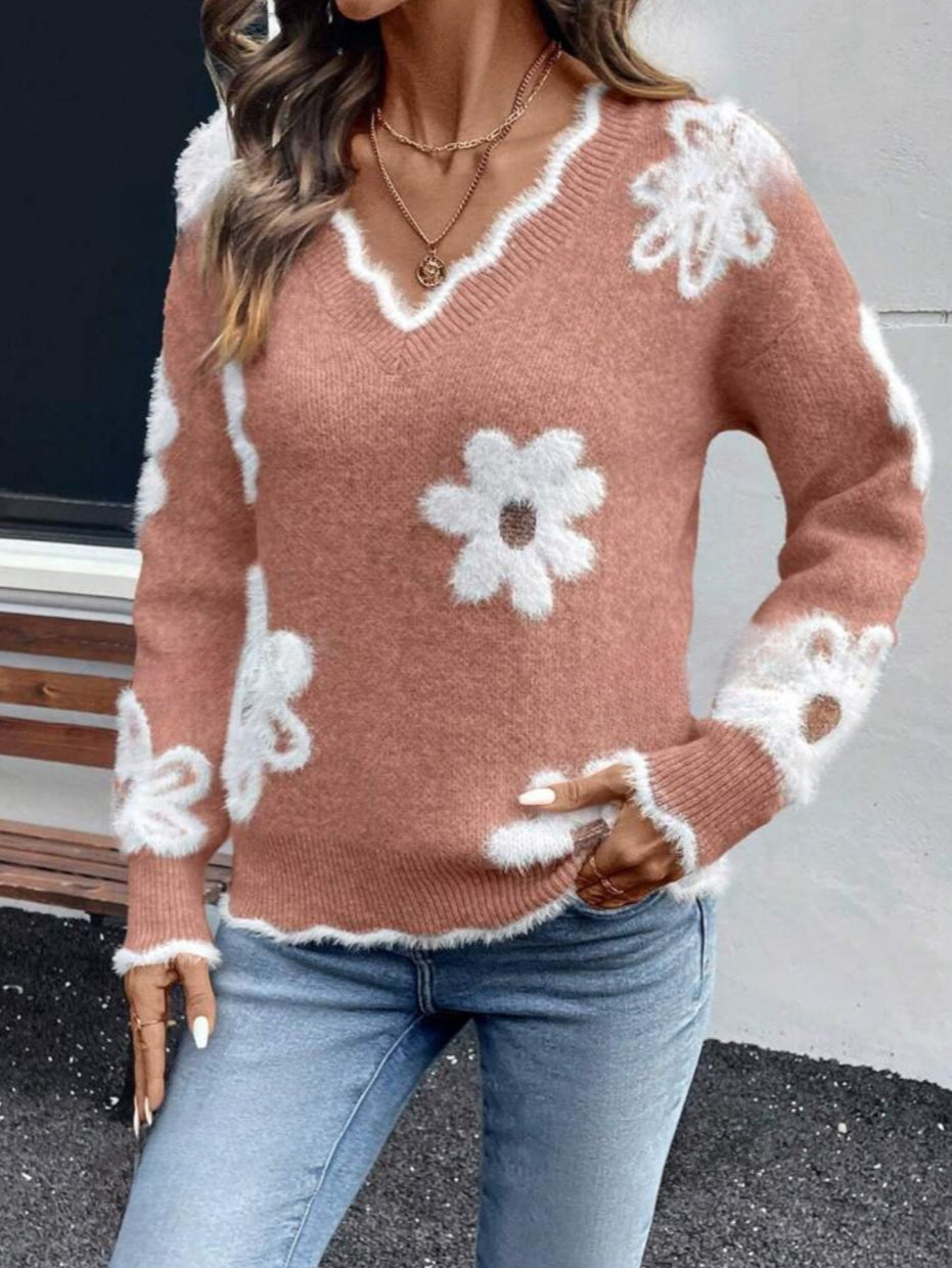 Maglione fiore (Watermelon pink)