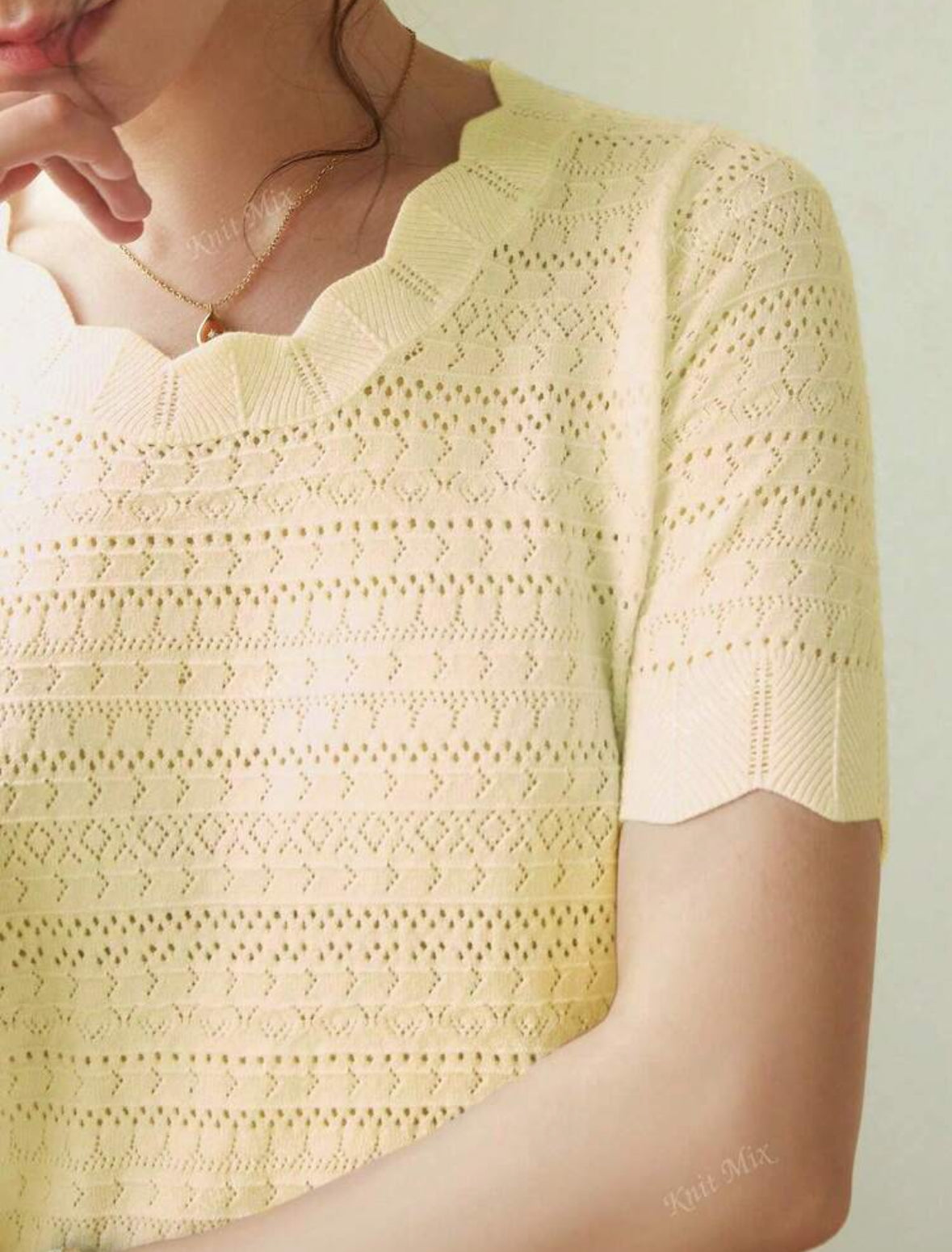 T-shirt à manches courtes régulier (Citron)