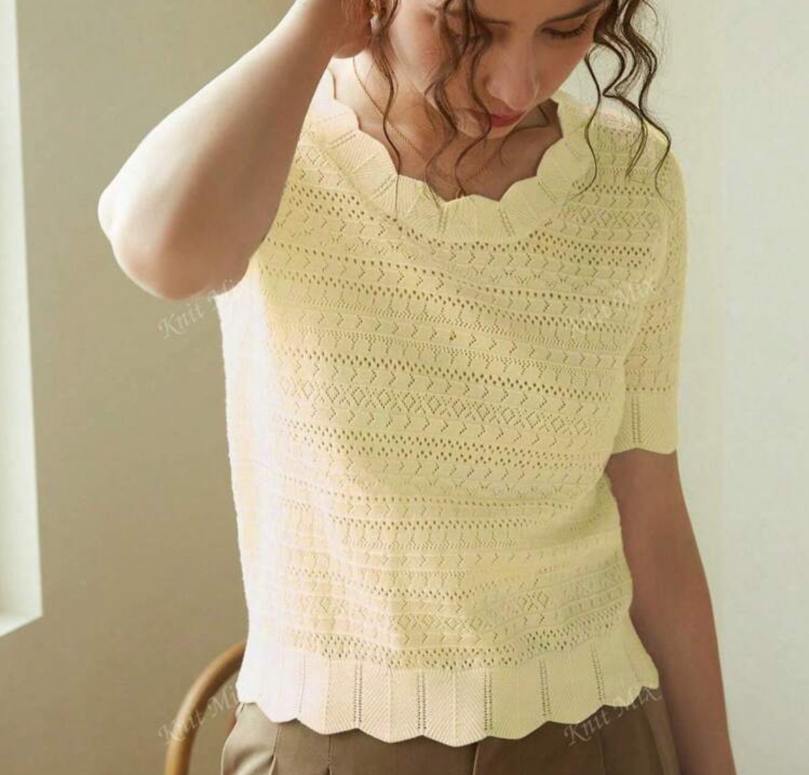 T-shirt à manches courtes régulier (Citron)