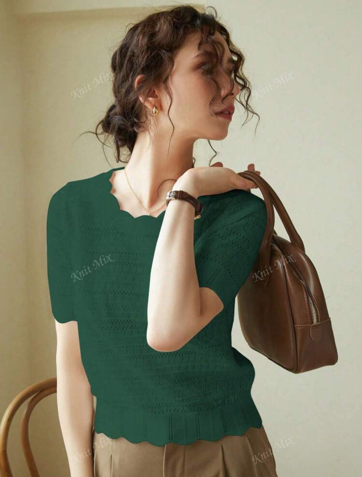 T-shirt à manches courtes régulier (Green)
