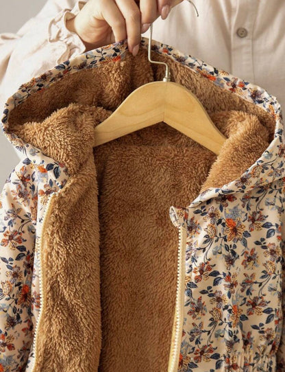 Sweat-shirt à capuche zippé doublé