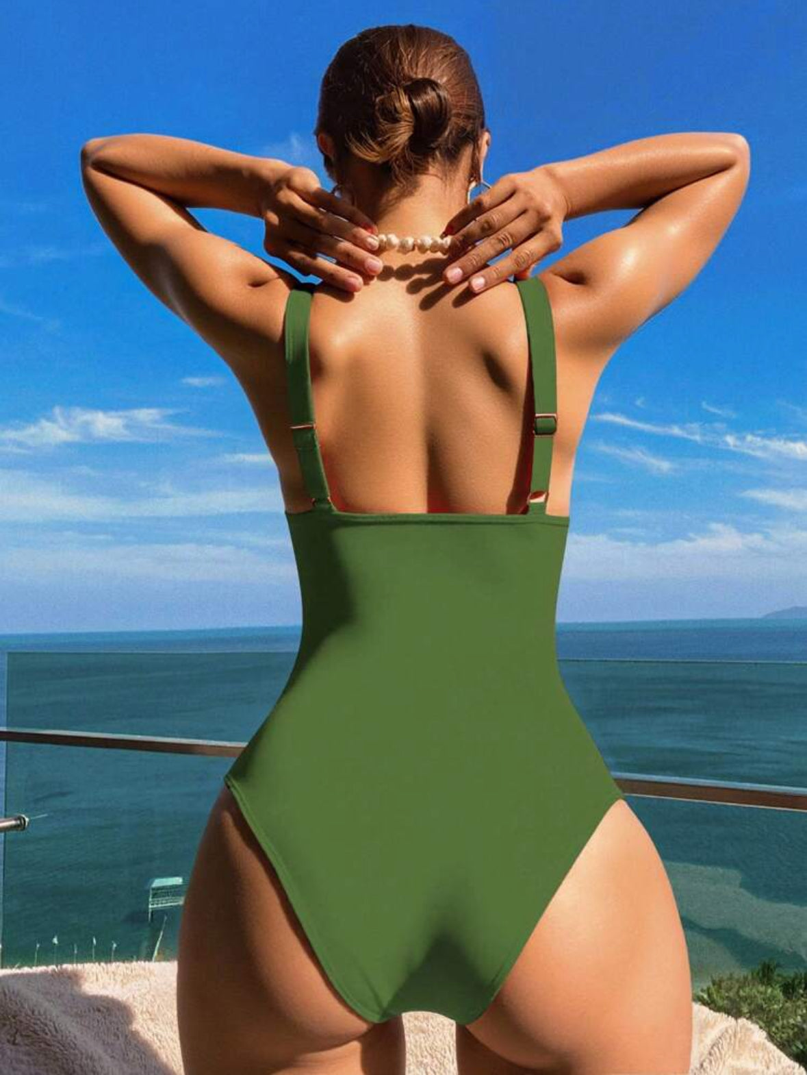 Criss-cross front (Army green)