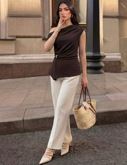 Blouse élégante (Brown)
