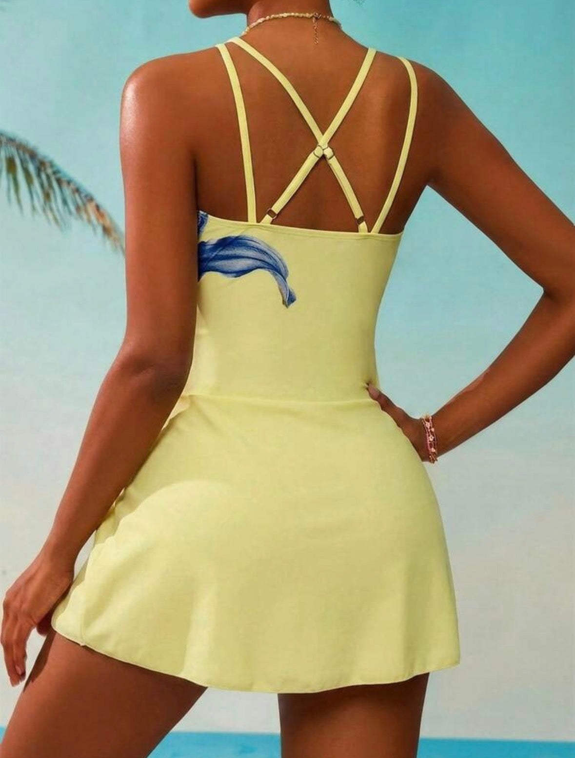 Maillot de bain nouée (Jaune)