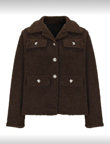 Veste courte en laine d'agneau
