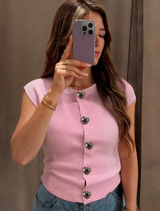 Débardeur minimaliste rose