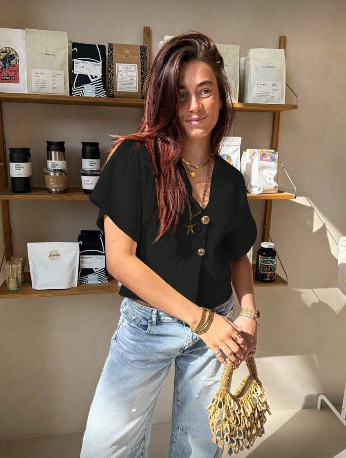 Cardigan tricoté col en V