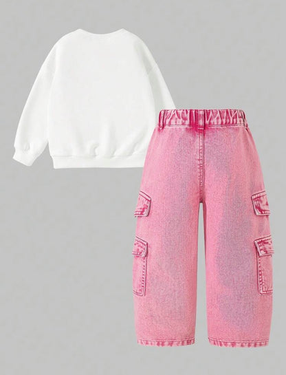 Ensemble 2 pièces - Sweat-shirt + pantalon cargo