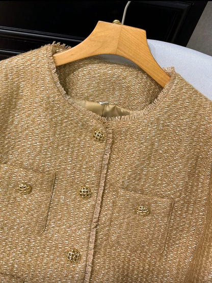 Veste courte à col rond