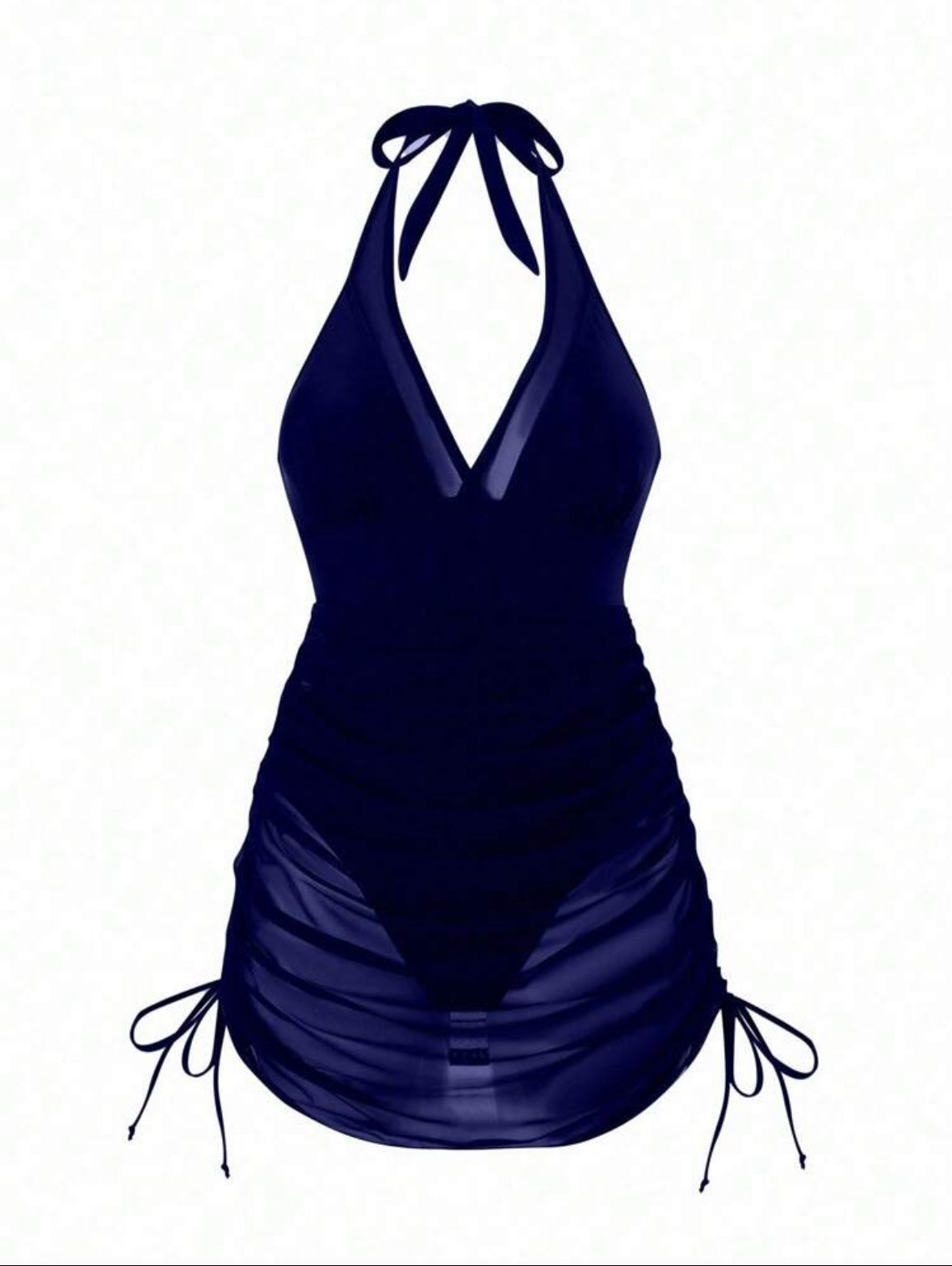 Maillot de bain  Robe texturée (Blu)