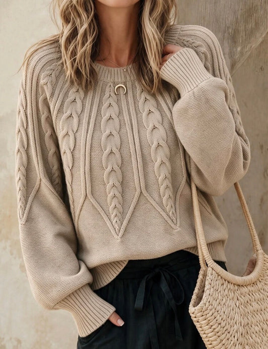Pull Rosa - Manches lanternes
