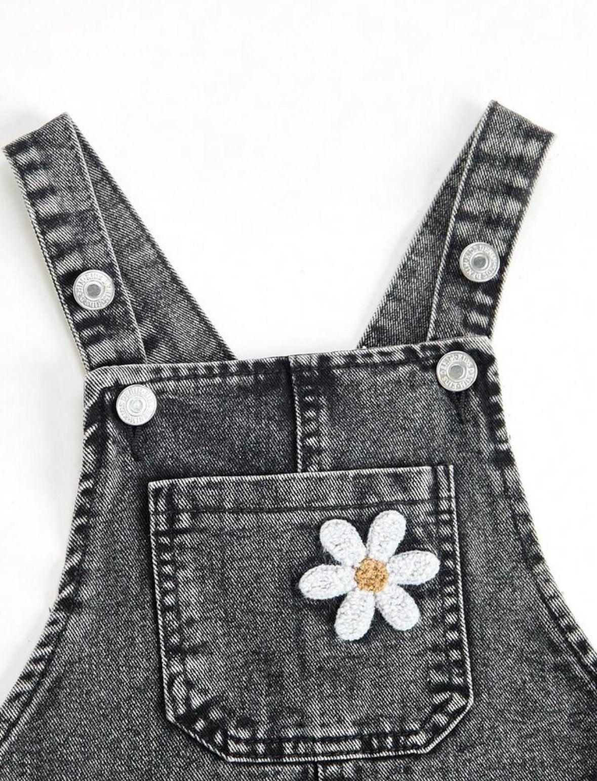Salopette en jean floral 3D
