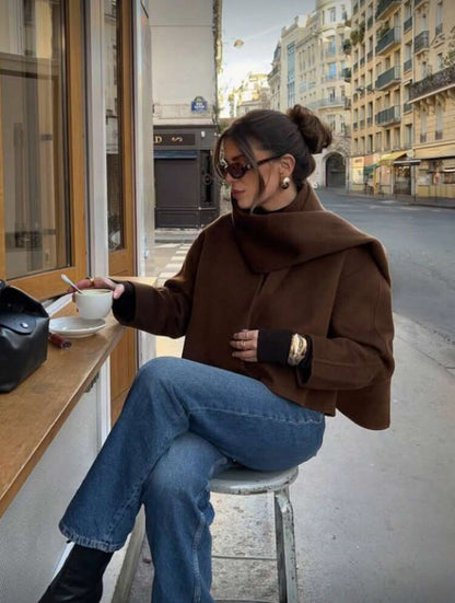 Manteau court double face