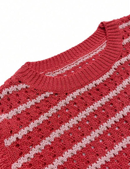 Gilet — Crochet rayé