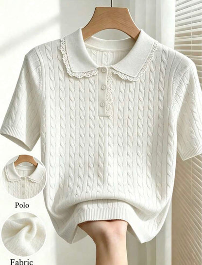 Pull tricoté — Capri (Blanc)