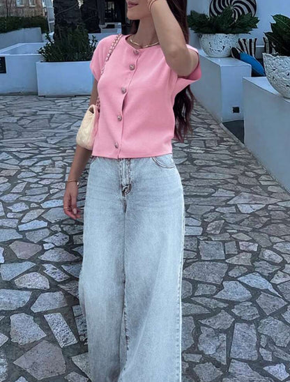 Débardeur minimaliste rose