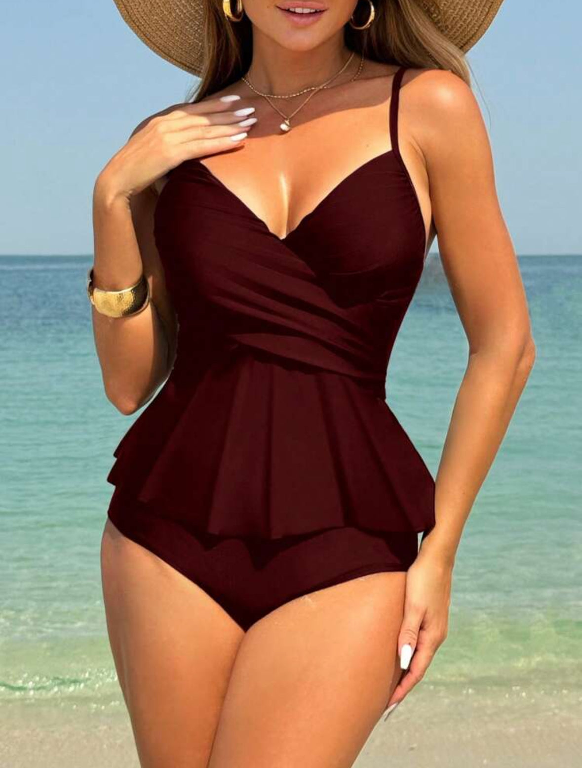 Tankini bas croisés