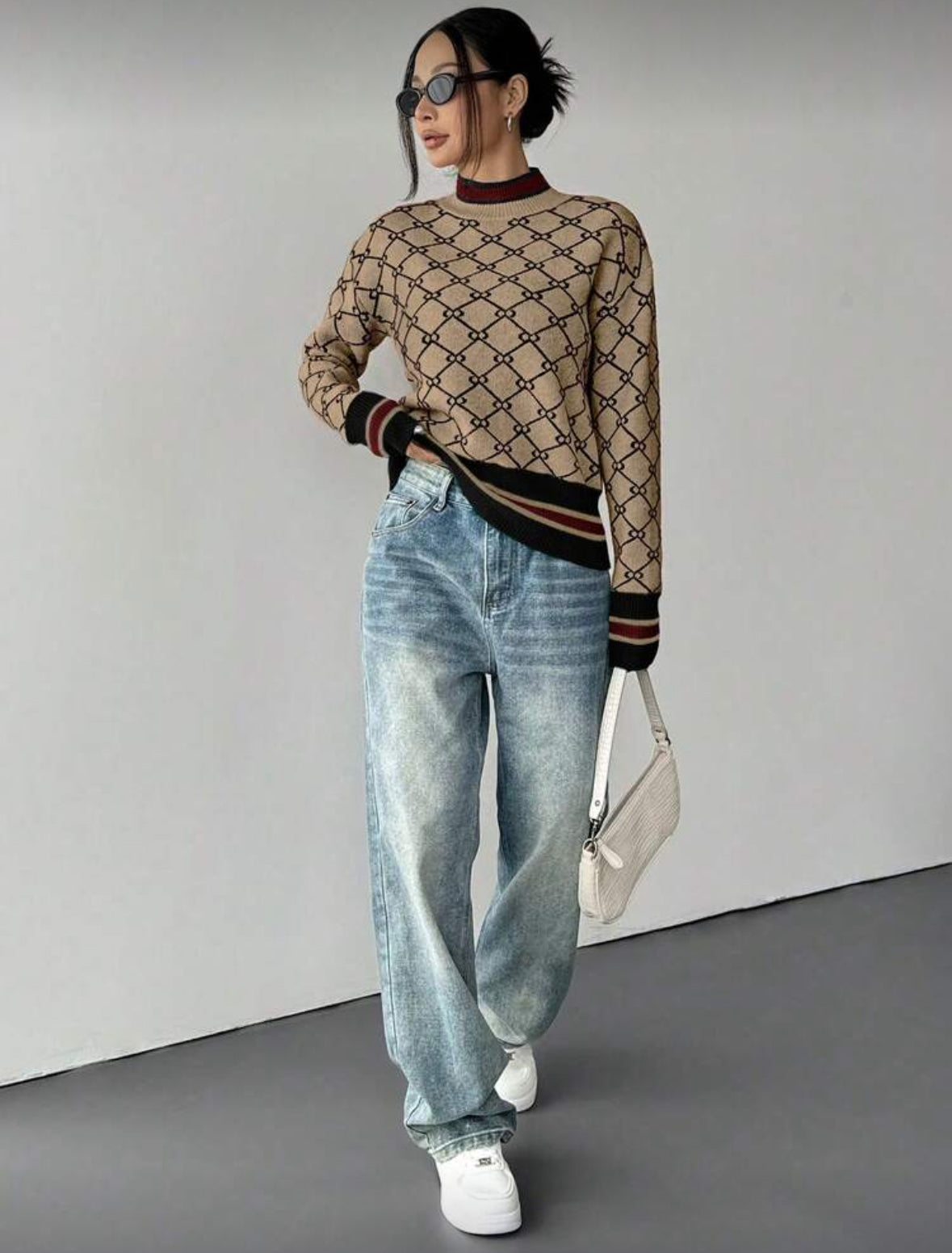 Pull en maille col rond