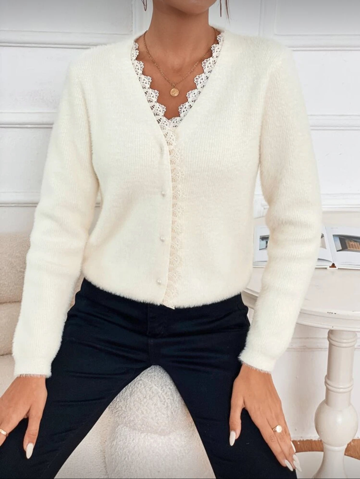 Cardigan tricoté moelleux