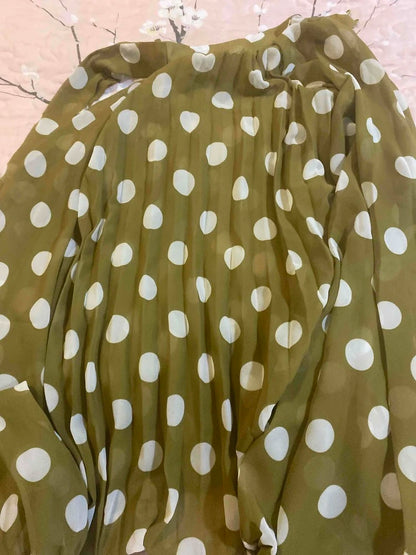 Blouse élégante - vert à pois